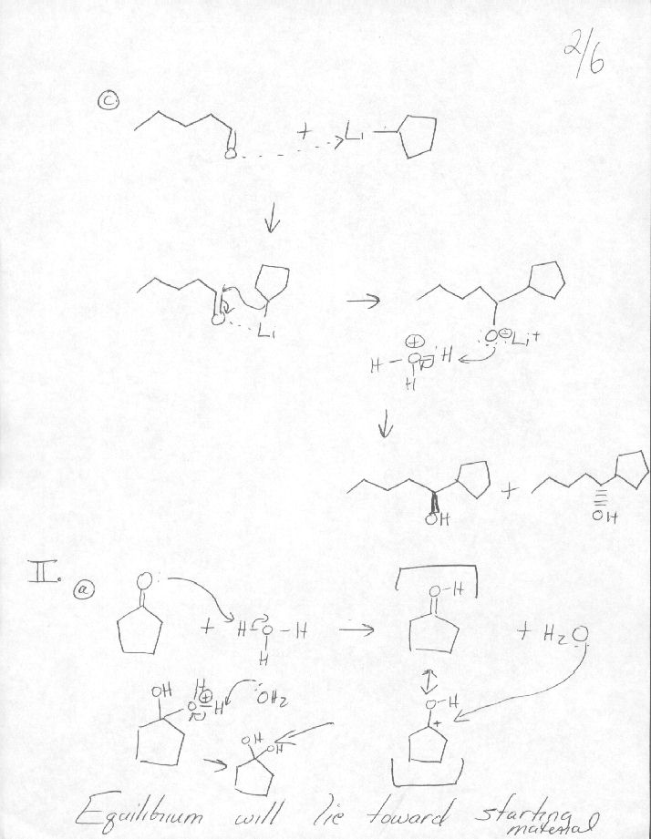 Carbonyl Chemistry worksheet Mechanisms